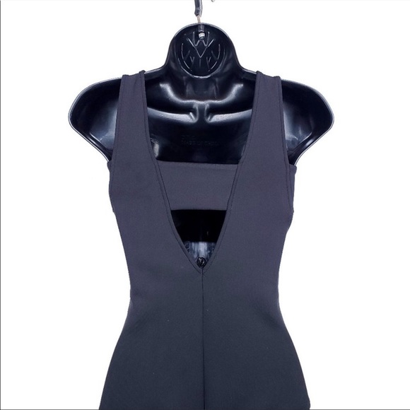 FOREVER 21 Bodysuit Sexy Cutouts Stretch Black L - Picture 4 of 6